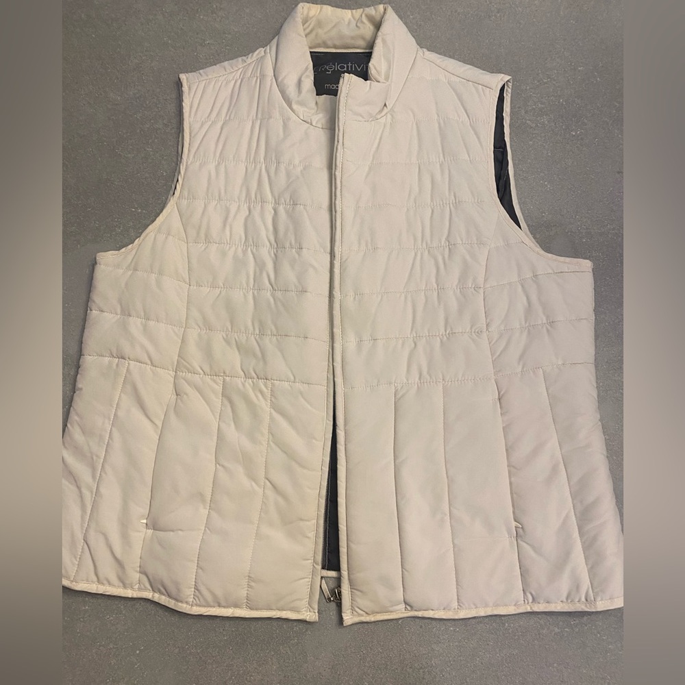 Relativity white/cream Quilted Vest